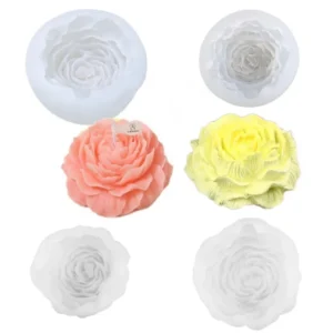 Carnation Flower Aromatherapy Gypsum DIY Candle Expansion Stone Handmade Soap Decoration Silicone Mold